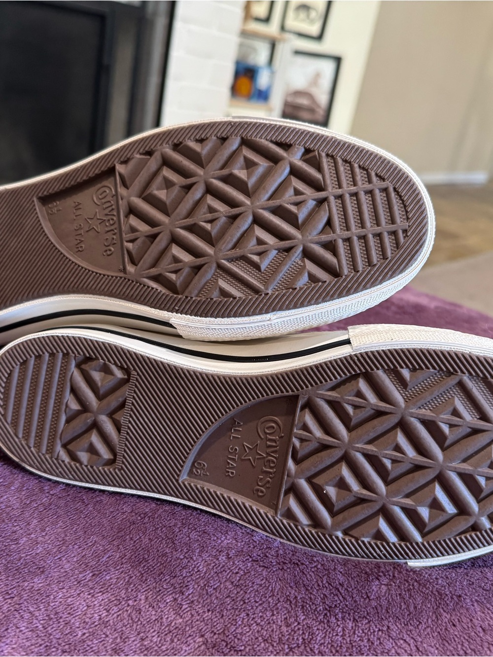 High-Top Canvas Sneakers with Mushroom Embroidery - Sage Green - Picture 4 of 4